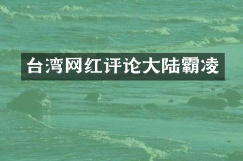 台湾网红评论大陆霸凌