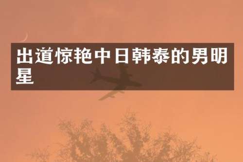 出道惊艳中日韩泰的男明星