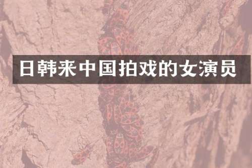 日韩来中国拍戏的女演员