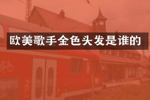 欧美歌手金色头发是谁的