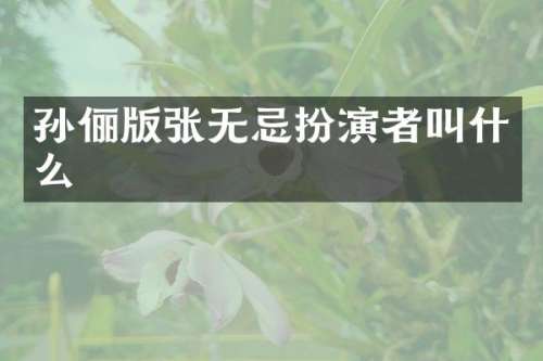 孙俪版张无忌扮演者叫什么