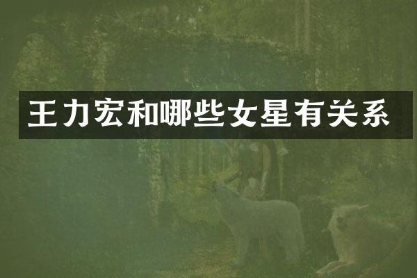 王力宏和哪些女星有关系