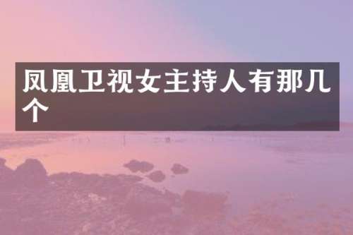 凤凰卫视女主持人有那几个