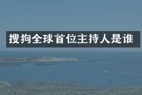 搜狗全球首位主持人是谁