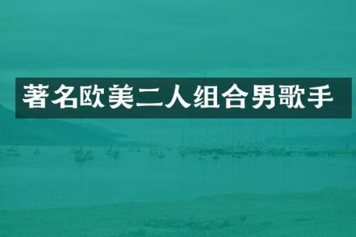 著名欧美二人组合男歌手