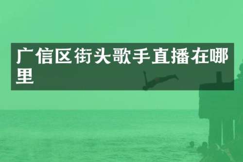 广信区街头歌手直播在哪里