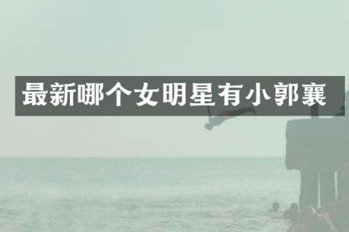 最新哪个女明星有小郭襄