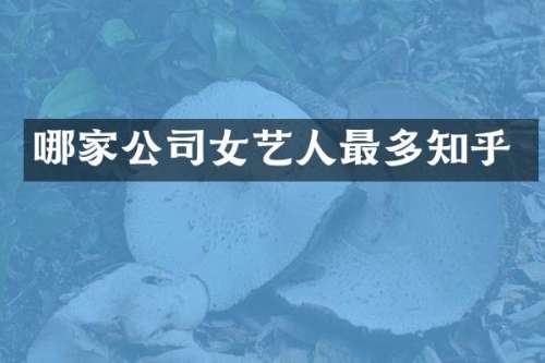 哪家公司女艺人最多知乎
