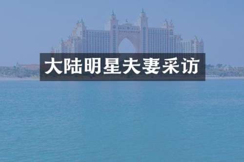 大陆明星夫妻采访