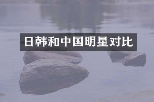 日韩和中国明星对比