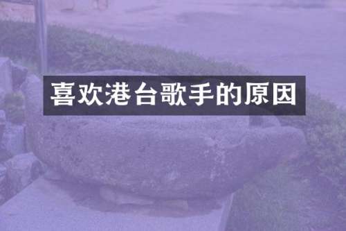 喜欢港台歌手的原因