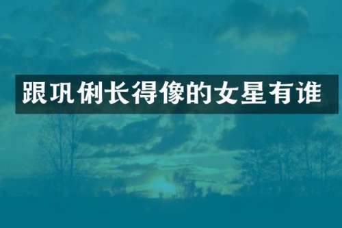 跟巩俐长得像的女星有谁