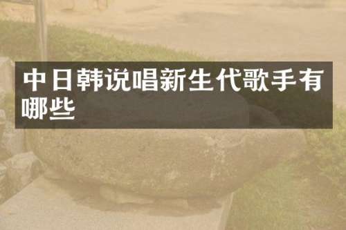 中日韩说唱新生代歌手有哪些