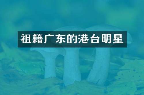 祖籍广东的港台明星