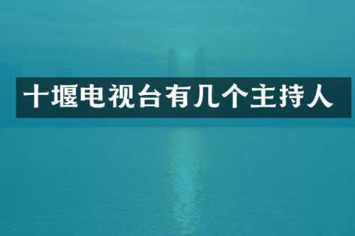 十堰电视台有几个主持人