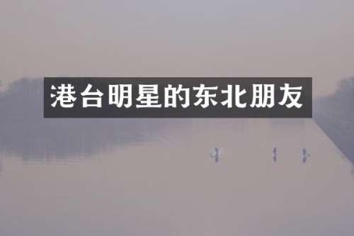 港台明星的东北朋友