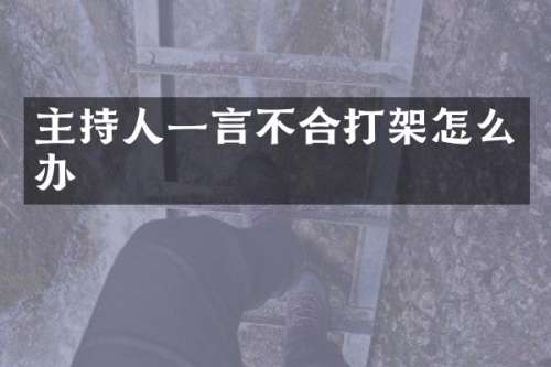 主持人一言不合打架怎么办