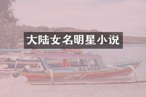 大陆女名明星小说