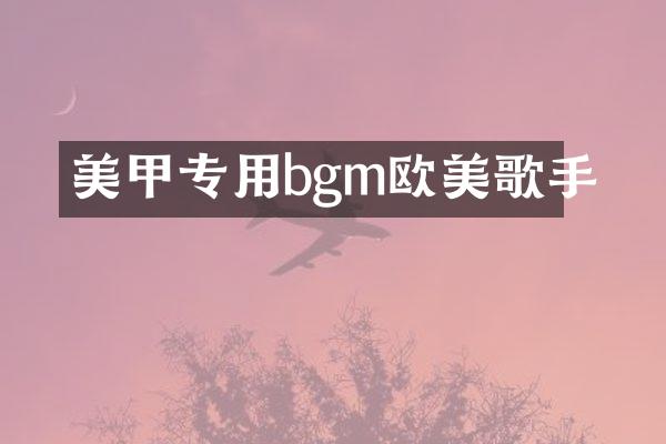美甲专用bgm欧美歌手