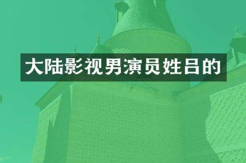 大陆影视男演员姓吕的