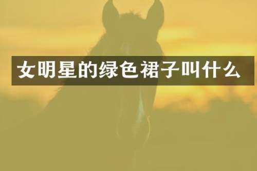 女明星的绿色裙子叫什么