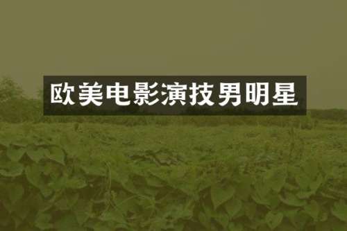 欧美电影演技男明星