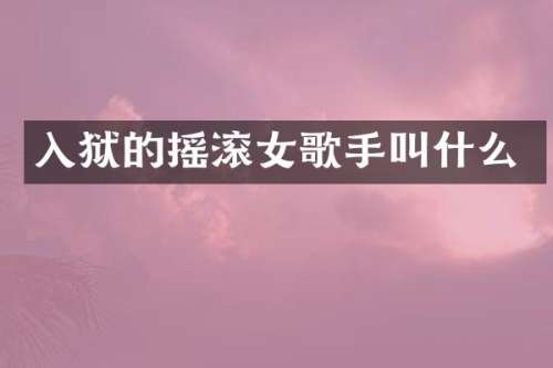 入狱的摇滚女歌手叫什么