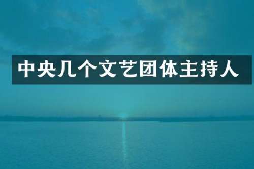 中央几个文艺团体主持人