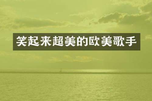 笑起来超美的欧美歌手