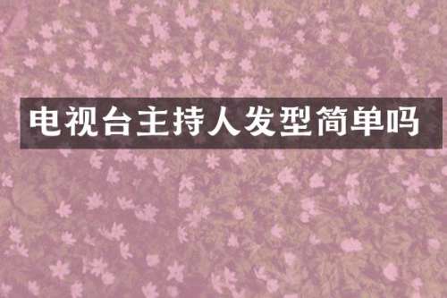 电视台主持人发型简单吗