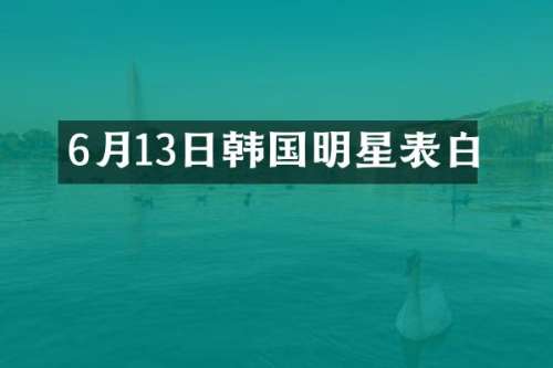 6月13日韩国明星表白