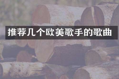 推荐几个欧美歌手的歌曲