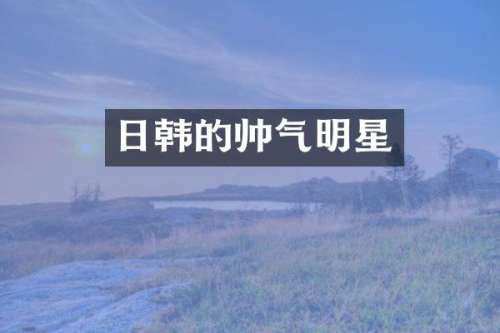日韩的帅气明星