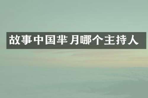 故事中国芈月哪个主持人