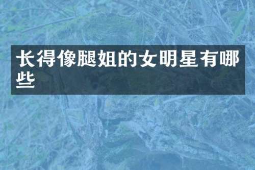 长得像腿姐的女明星有哪些