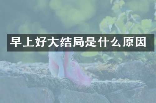 早上好大结局是什么原因