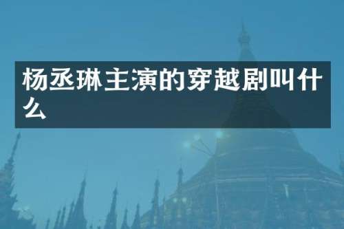 杨丞琳主演的穿越剧叫什么