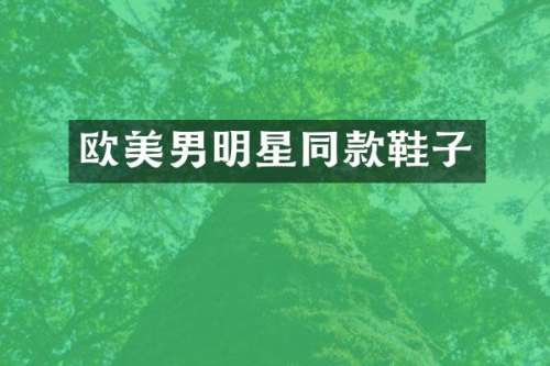 欧美男明星同款鞋子