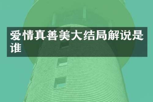 爱情真善美大结局解说是谁