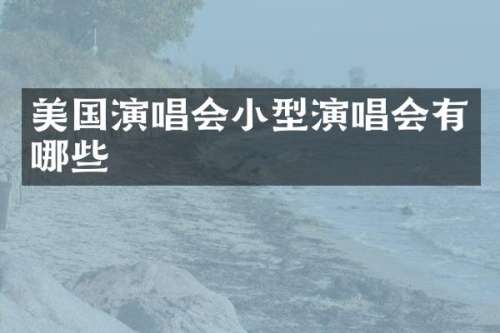 美国演唱会小型演唱会有哪些