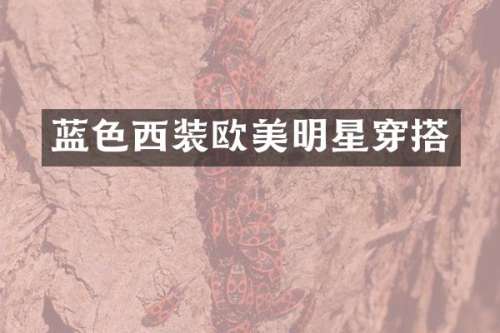 蓝色西装欧美明星穿搭