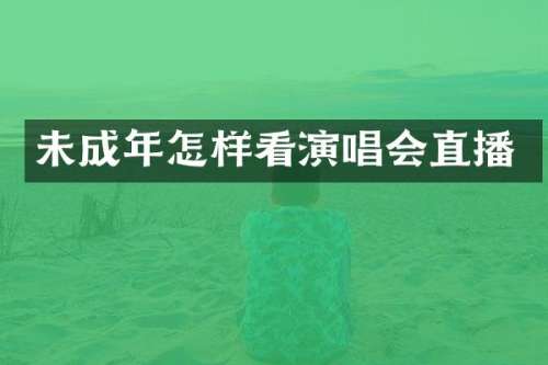 未成年怎样看演唱会直播