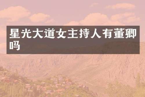 星光大道女主持人有董卿吗