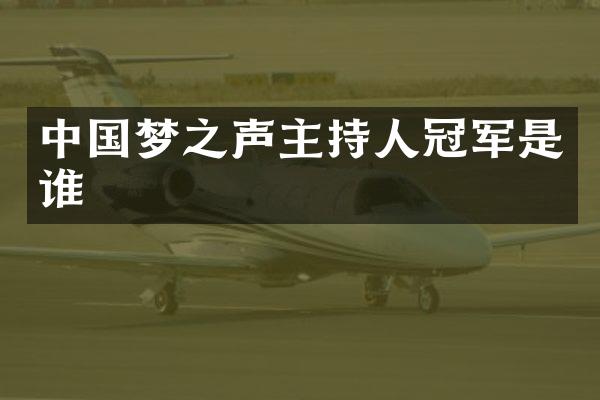 中国梦之声主持人冠军是谁