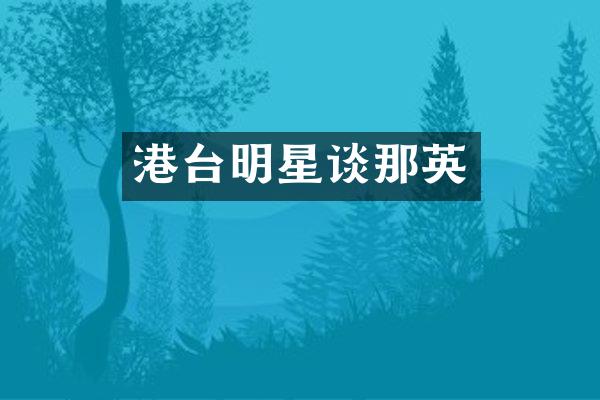港台明星谈那英