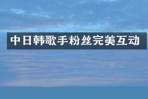 中日韩歌手粉丝完美互动