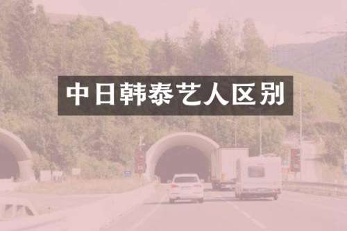 中日韩泰艺人区别