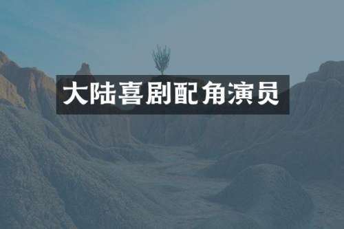 大陆喜剧配角演员