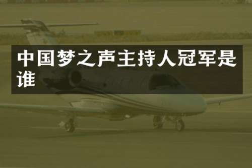 中国梦之声主持人冠军是谁