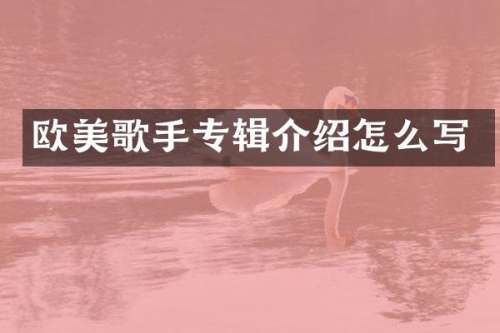 欧美歌手专辑介绍怎么写